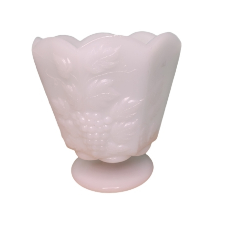 Vintage E.O. Brody Milk Glass Candy Dish